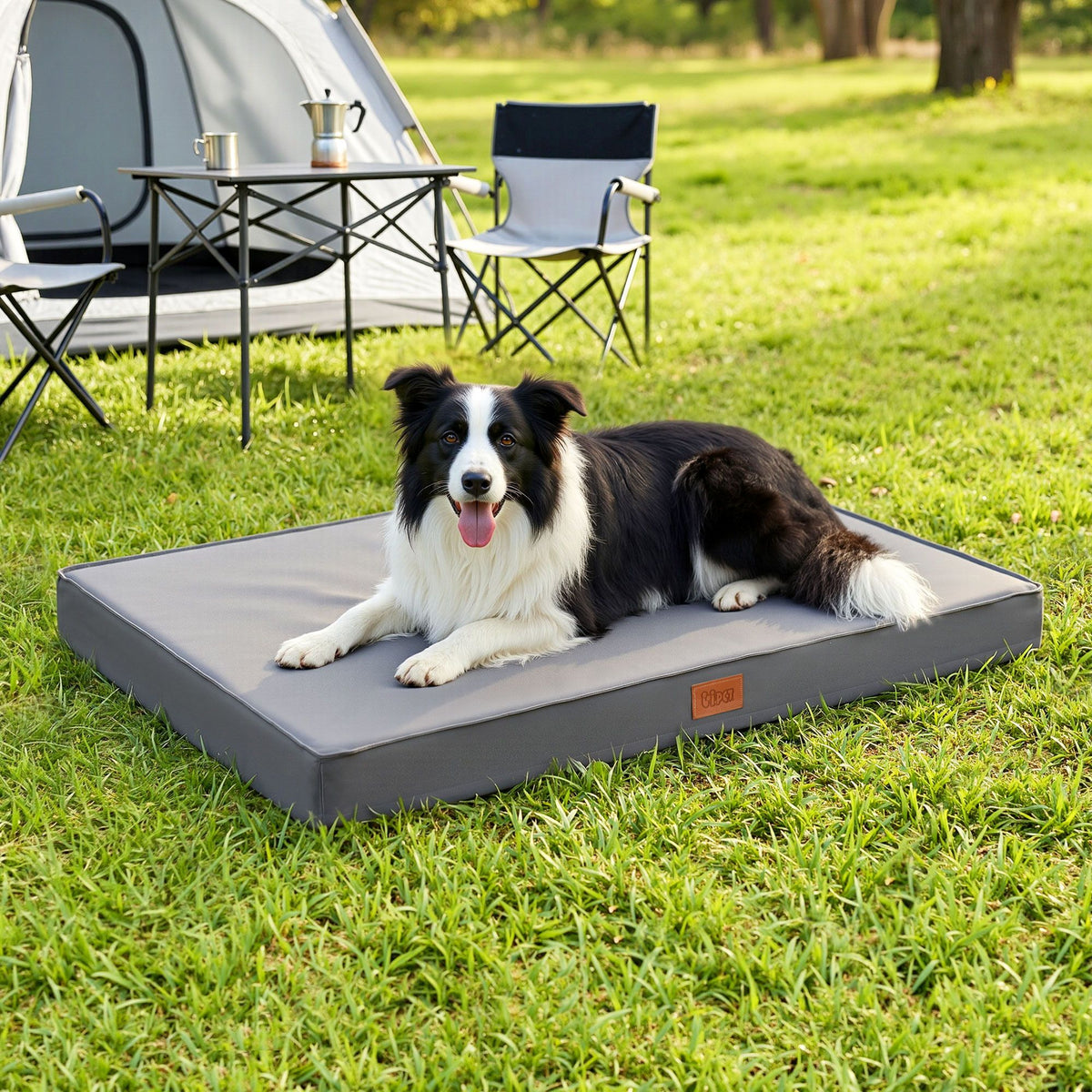 i.Pet Water-Resistant Orthopedic Egg Crate Pet Mat - Grey (Large)