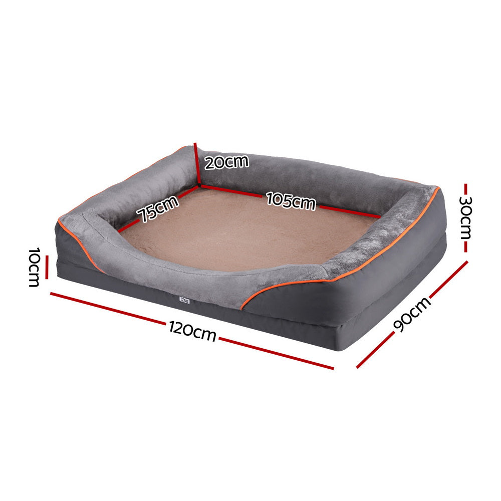 i.Pet Orthopedic Washable Plush Fleece Pet Bed