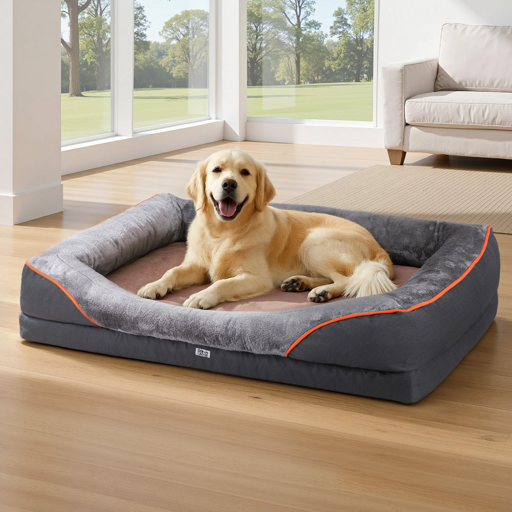 i.Pet Orthopedic Washable Plush Fleece Pet Bed