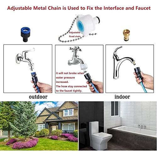 Dog Washing Hose Attachment, Dog Bath Brush Gloves with 66 Inch Hose Dog Shower Attachment with Massage & Deshedding Function, Universal Faucet Adapter for Indoor Outdoor Pet Bathing Grooming