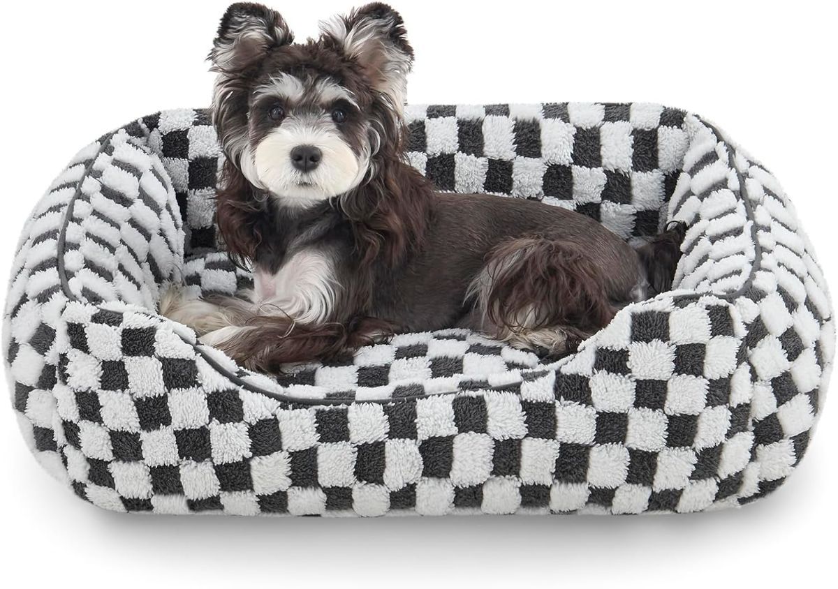 Rectangle Orthopedic Calming Pet Bed - Gray (Medium)