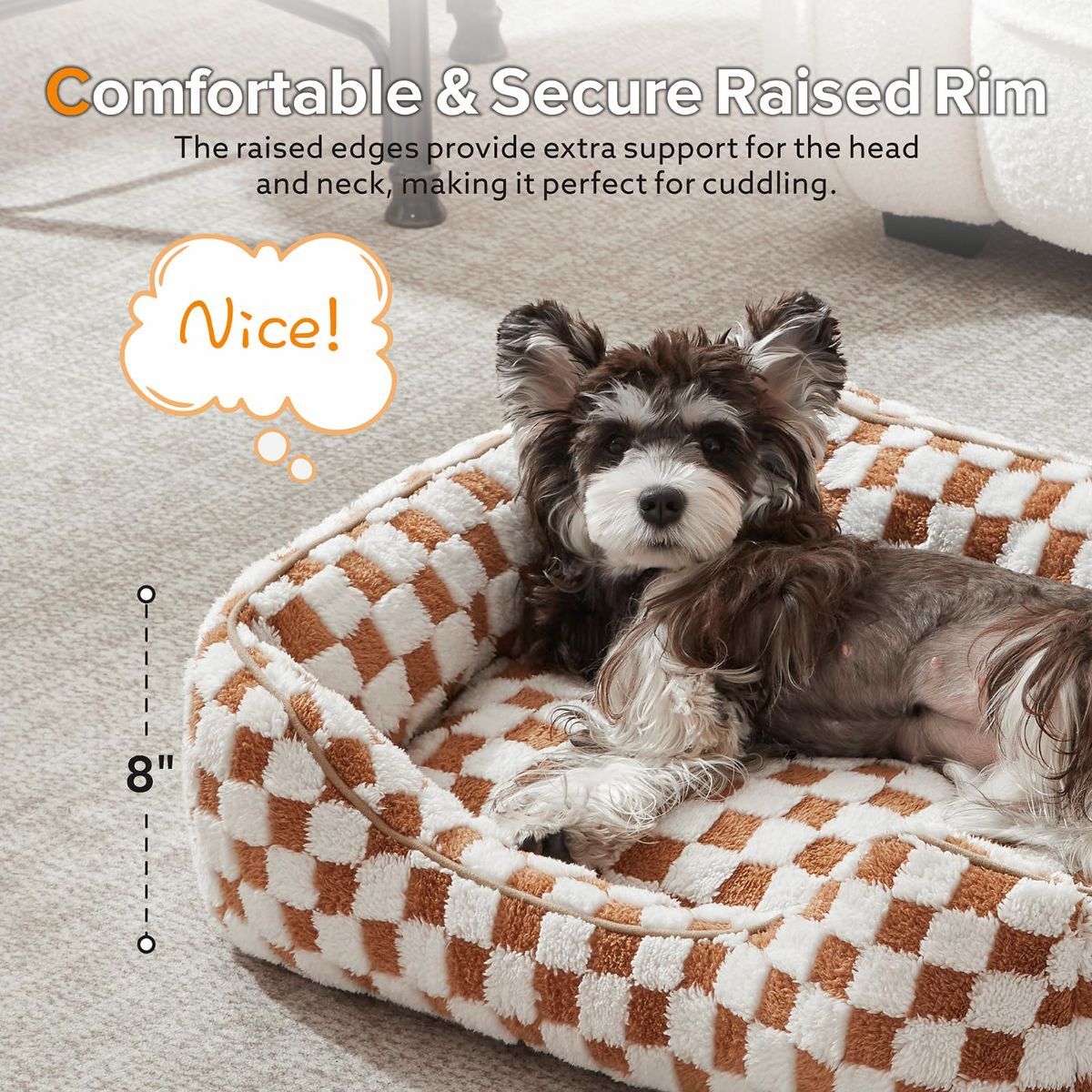 Rectangle Orthopedic Calming Pet Bed - Gray (Small)