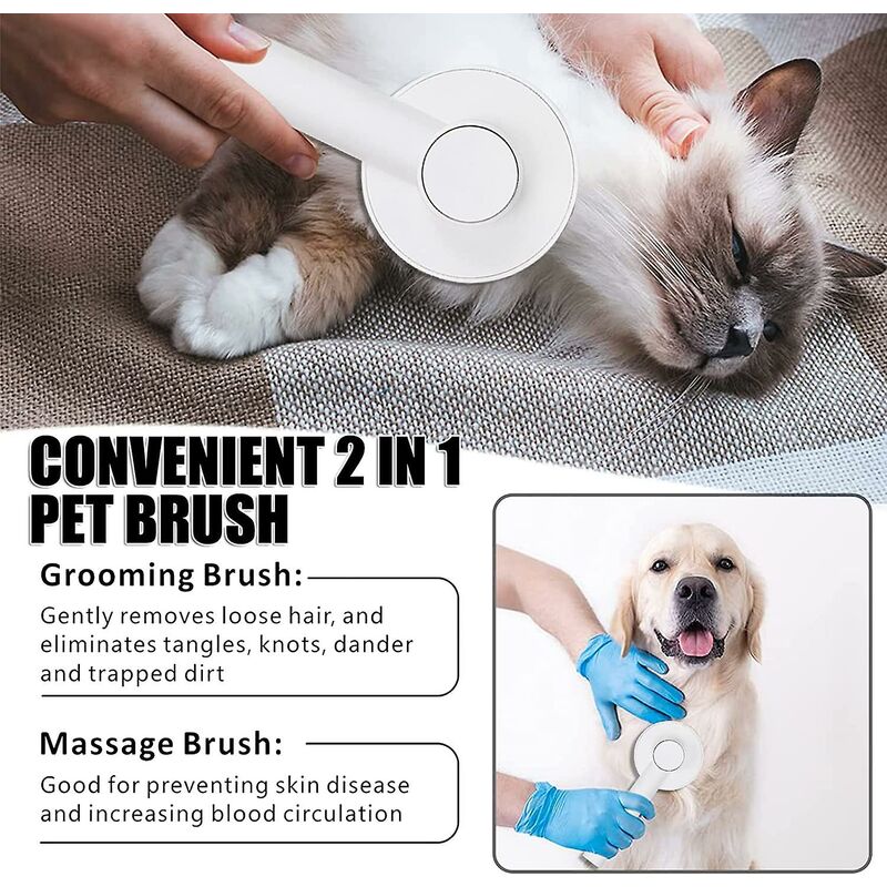 Self-Cleaning Grooming Brush for Cats & Dogs
