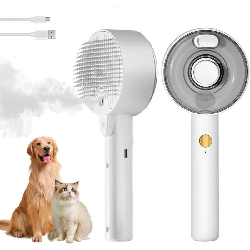 4-in-1 Self-Cleaning Steam Brush for Cats