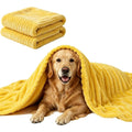 Emotional Support Blanket for Dogs, Yellow Blanket for Dog, Washable High Visibility Dog Blankets, Helps Reduce Pet Separation Anxiety, for Crate Bed Travel (Yellow-L)