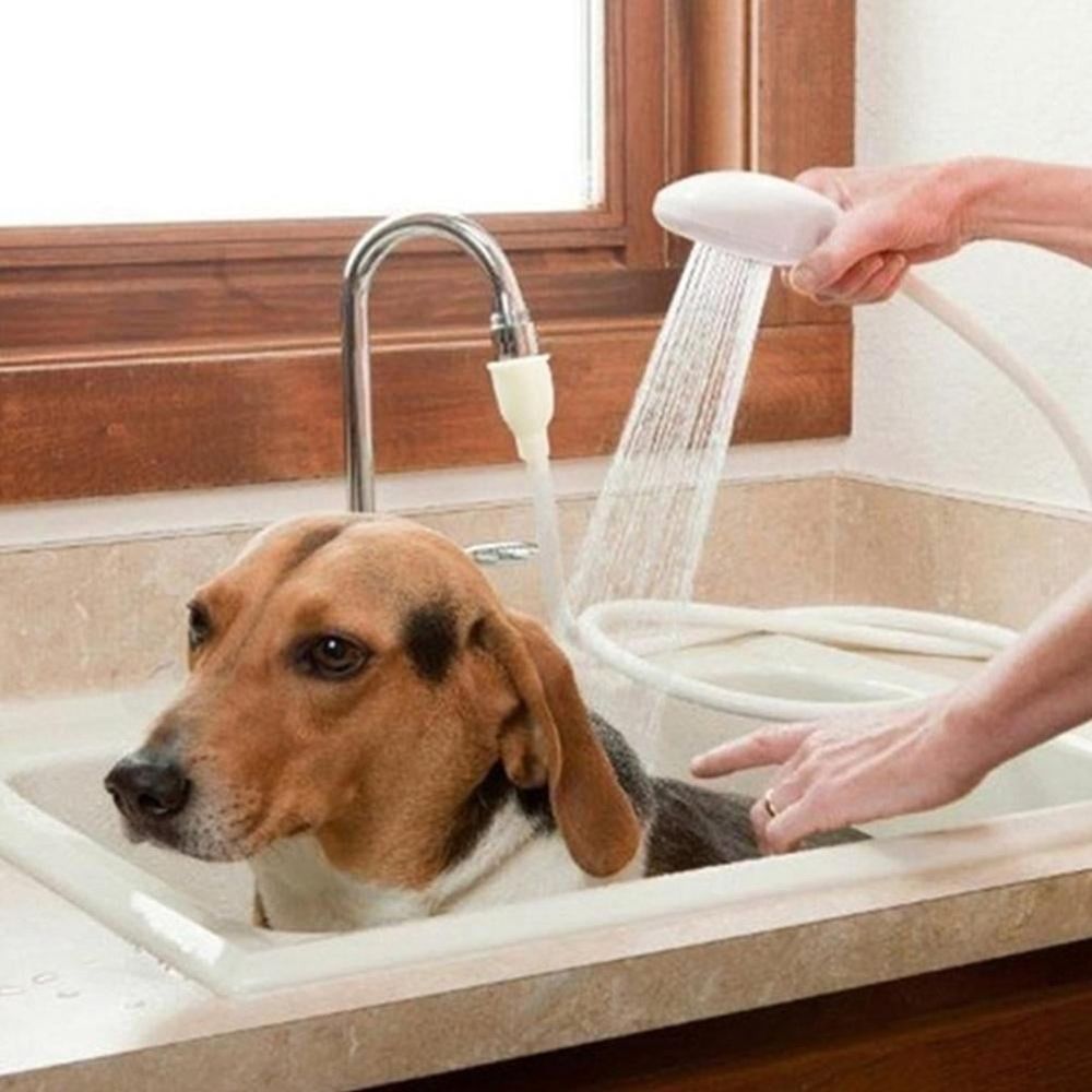 50" Pet Shower Head Attachment for Bathtub & Sink, Portable Dog Bathing Sprayer with Flexible Hose, Robust ABS Handheld Grooming Tool for Pets & People
