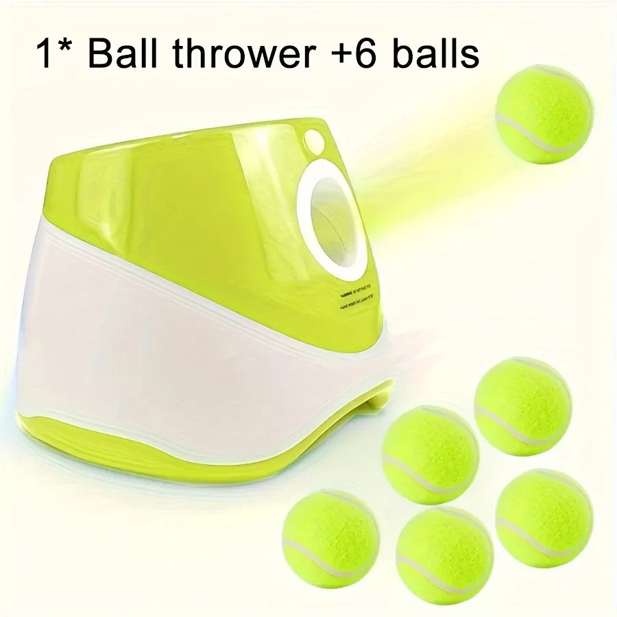 Automatic Pet Ball Launcher Toy with 3 Smart Launch Modes, Built-in Li-ion Battery & USB Charging, Long Battery Life, Indoor/Outdoor Use, Perfect Interactive Training Toy for Small and Medium Dogs (orange)