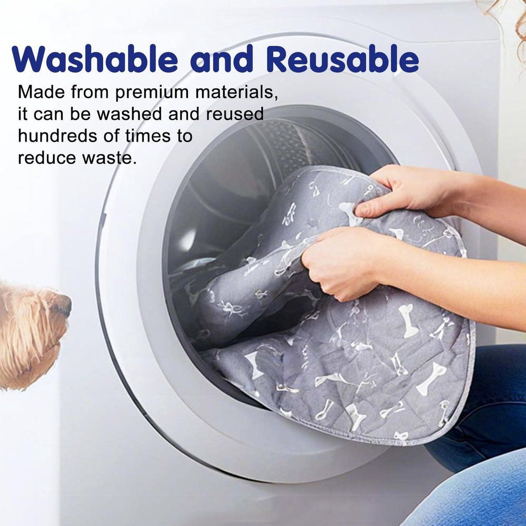 Washable Puppy Training Mat, Reusable Potty Mat for Dogs and Cats, Indoor Potty Training Mat, White, 40x60 cm
