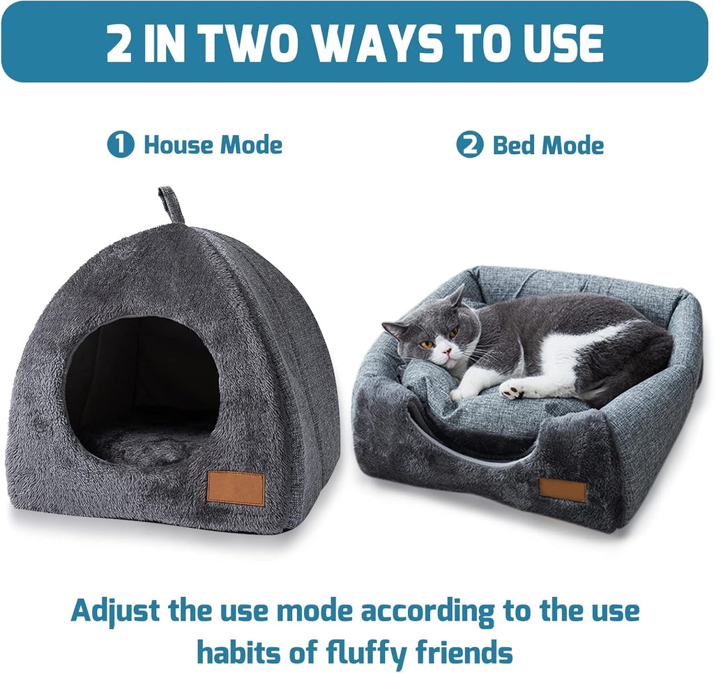 Cozy Cave Bed for Cats & Small Dogs
