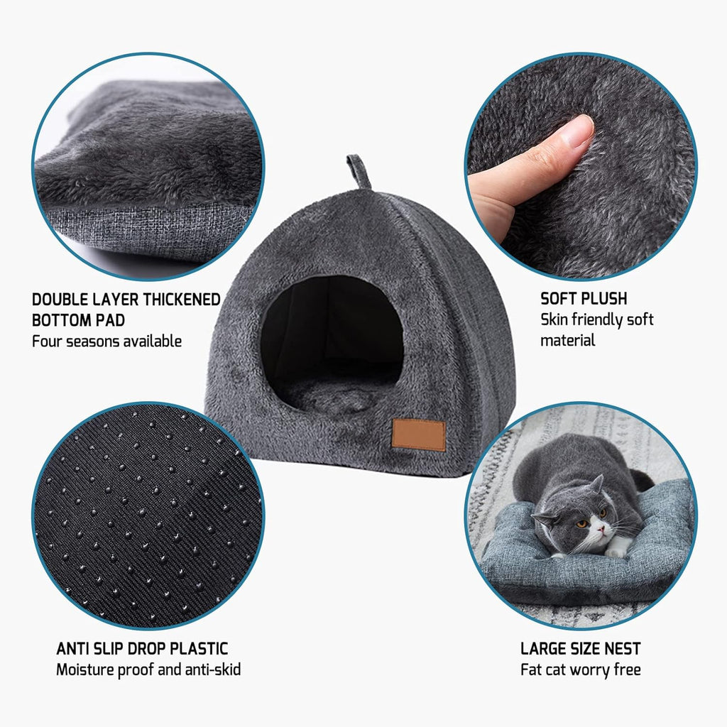Cozy Cave Bed for Cats & Small Dogs