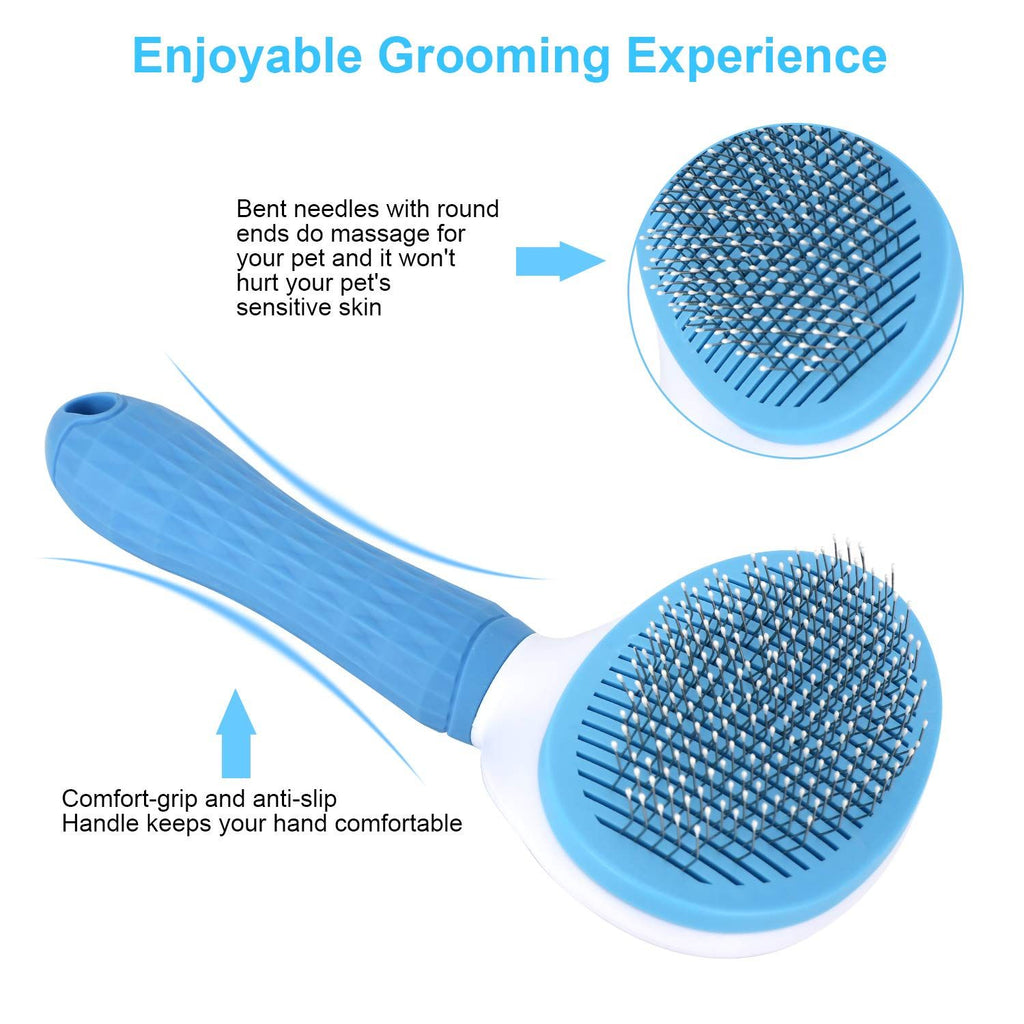 Self-Cleaning Deshedding Brush for Dogs, Cats & Bunnies