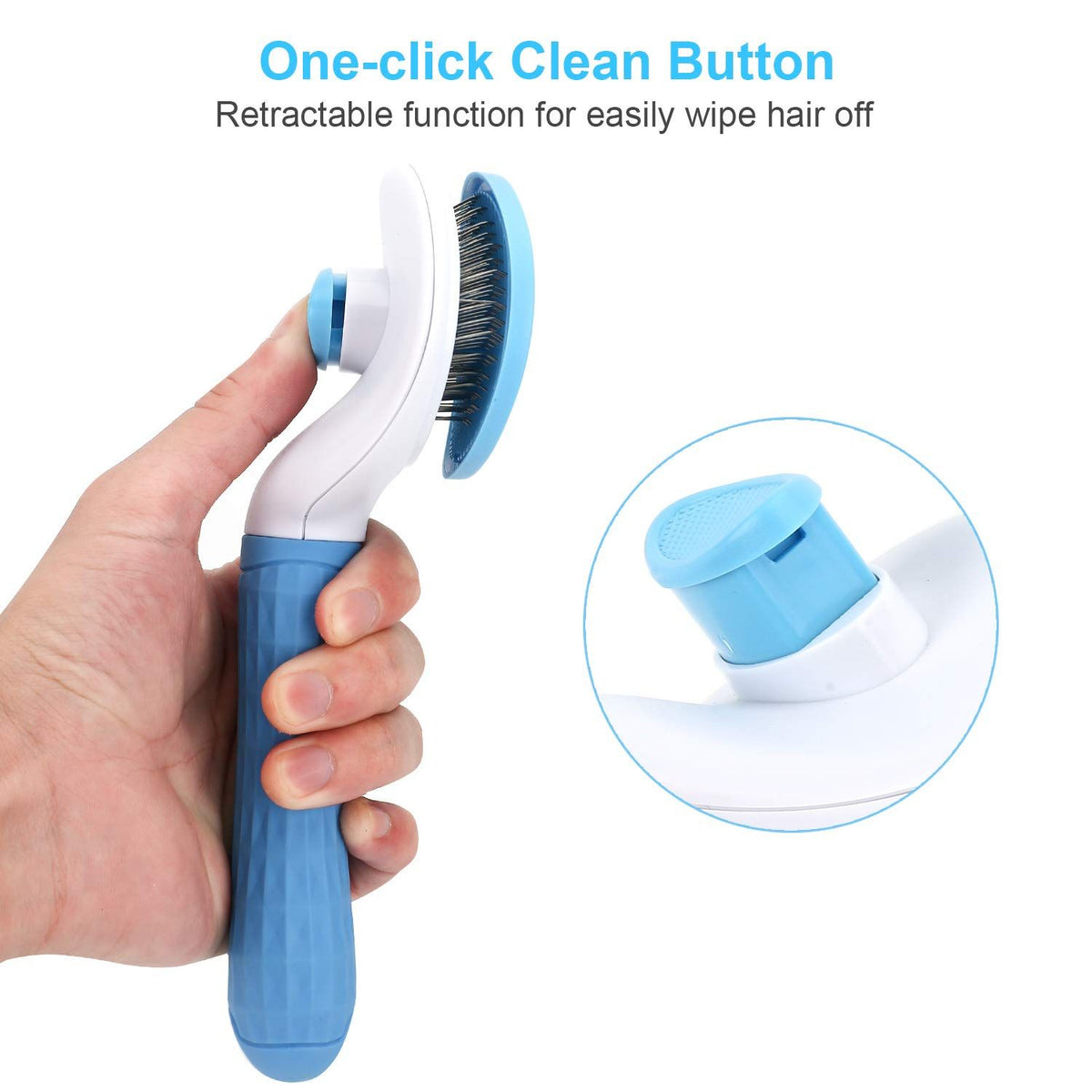Self-Cleaning Deshedding Brush for Dogs, Cats & Bunnies