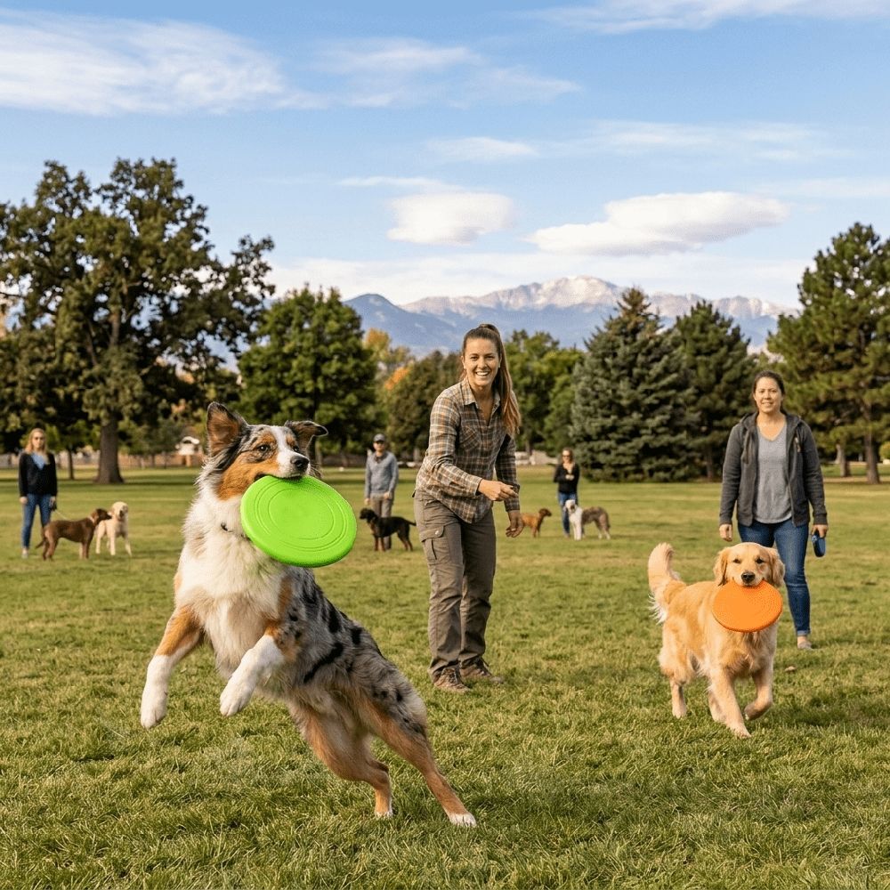 2 Pack Dog Flying Disc 7 Inch Soft Floating Fetch Toy for Aggressive Chewers Puppy Outdoor