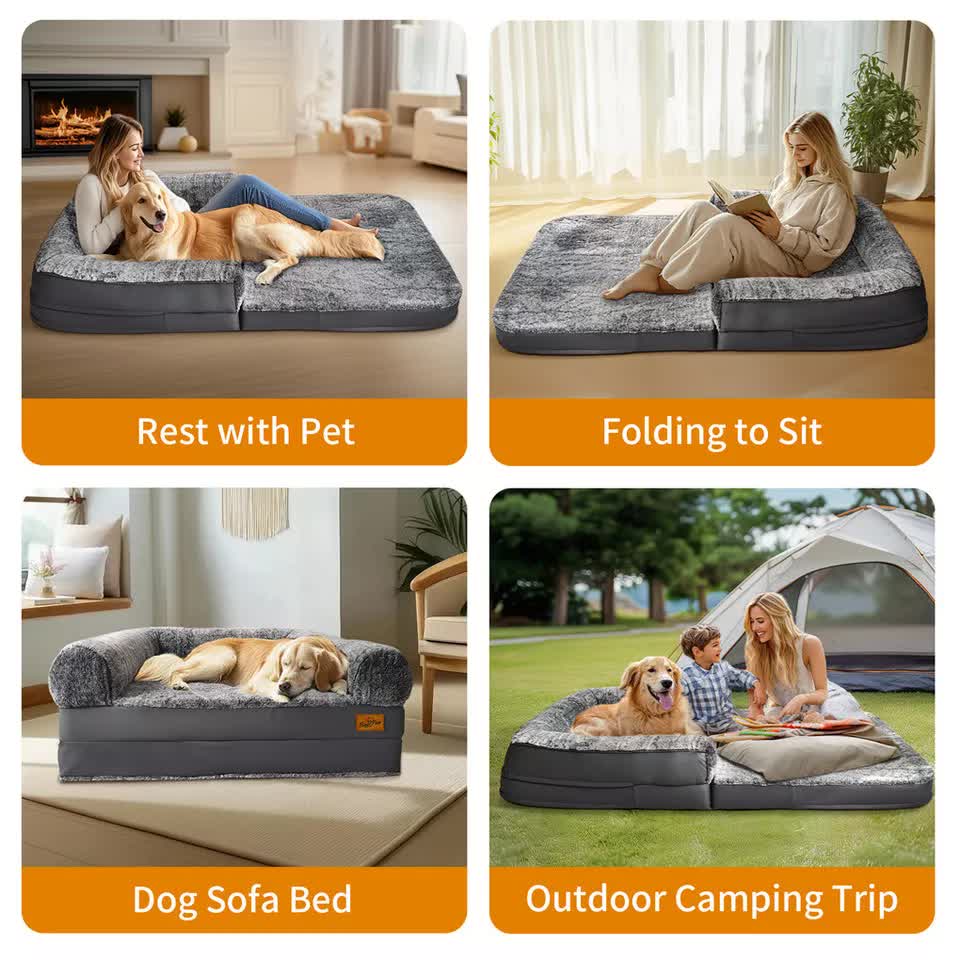 Human-Sized Foldable Orthopedic Dog Bed (XL)