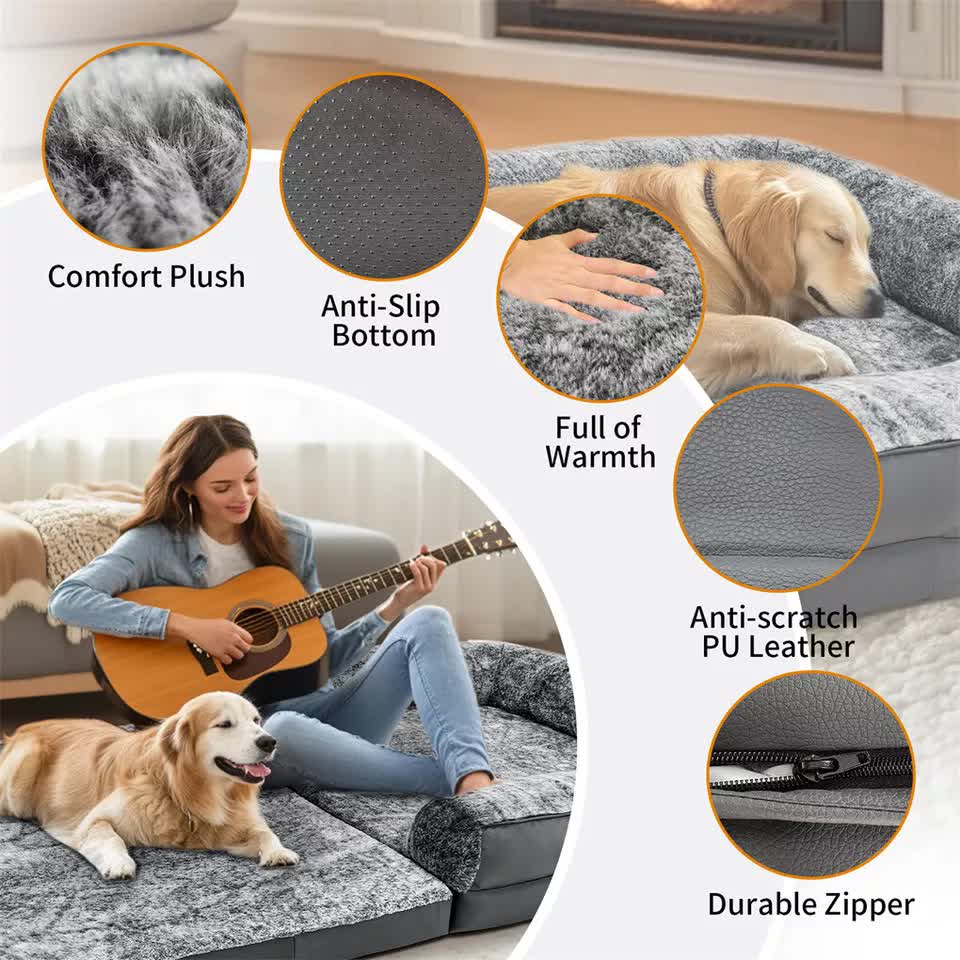 Human-Sized Foldable Orthopedic Dog Bed (XL)