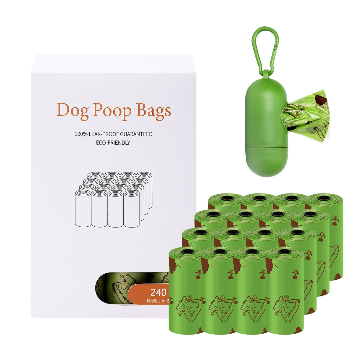 Degradable Dog Poop Bags with Dispenser